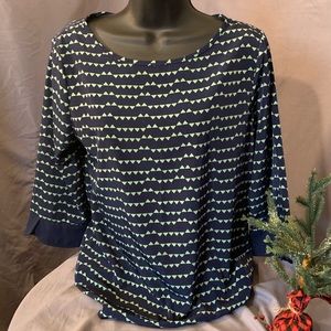 Blue and green blouse